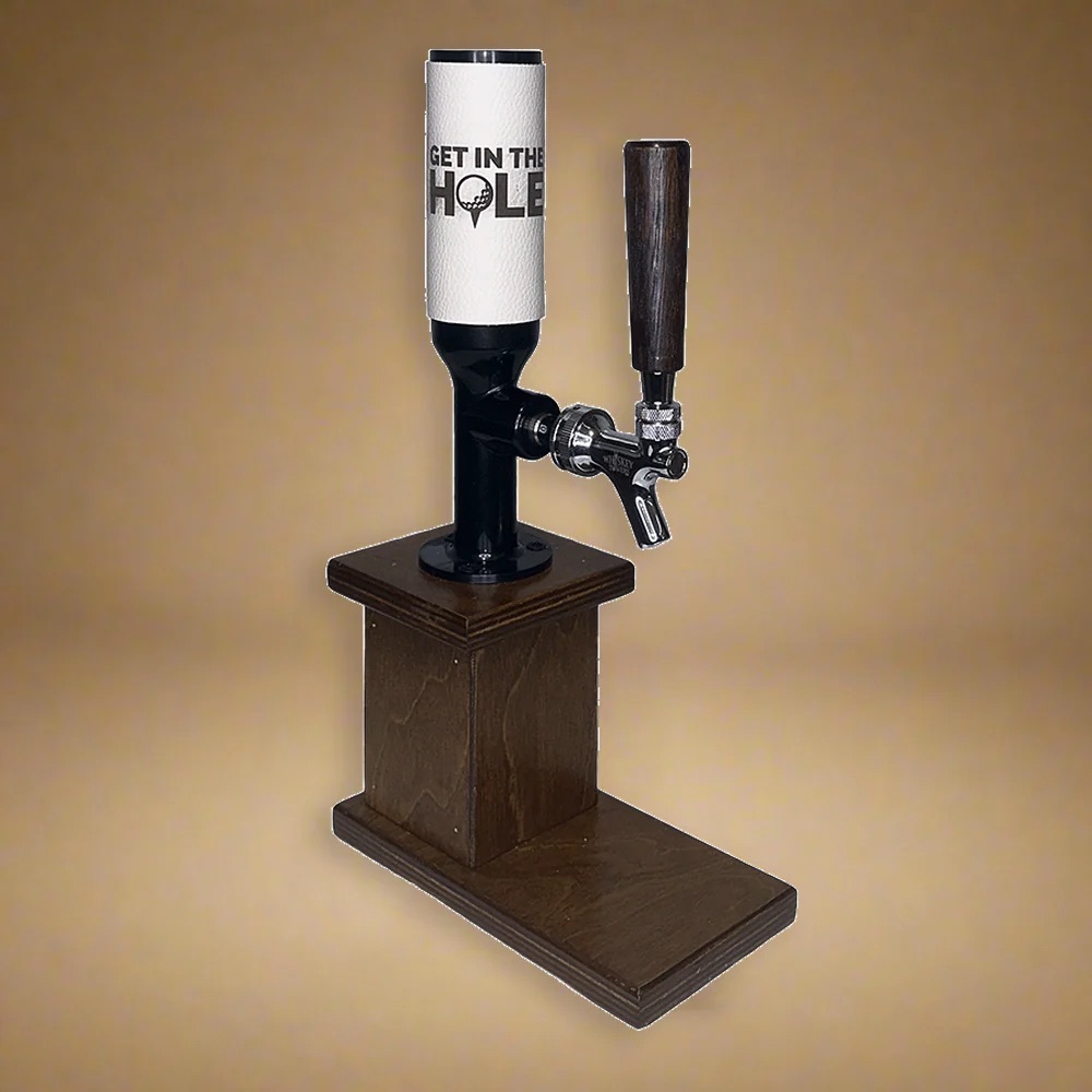 Elegant Black and Brown Beer Dispenser